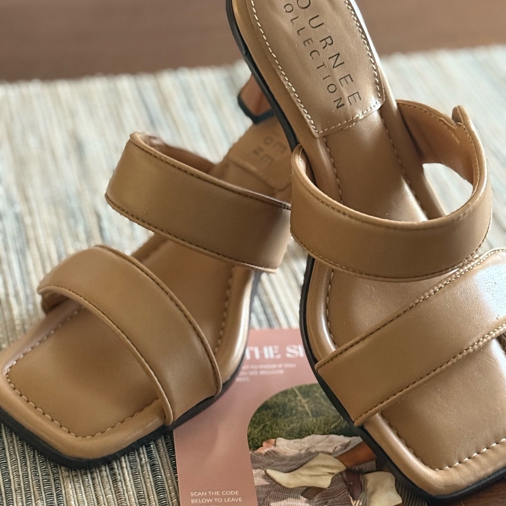 New in Box. Journee Collection Brown Strap Sandals